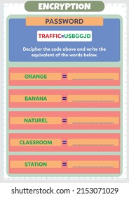 This worksheet has been prepared in order to enable students to solve the passwords and reach the result. The student who solves the password will find the hidden words.