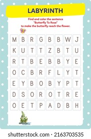 This worksheet has been prepared to develop maze solving skills.