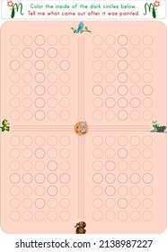In this worksheet, hidden letters or numbers will be revealed by painting method.