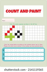 In this worksheet, hidden numbers will be revealed by painting method.