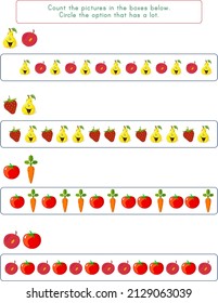 This worksheet is a pattern completion activity. Correct ordering of objects is required.