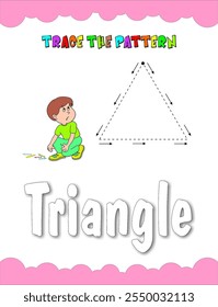 With this worksheet, preschoolers can practice drawing simple shapes and build fine motor skills by tracing along the dotted lines.