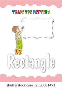 Com esta planilha, os pré-escolares podem praticar o desenho de formas simples e construir habilidades motoras finas traçando ao longo das linhas pontilhadas.