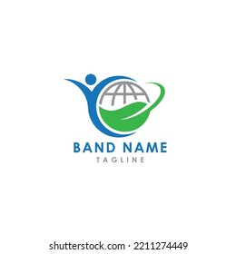 this is world eco logo vectors