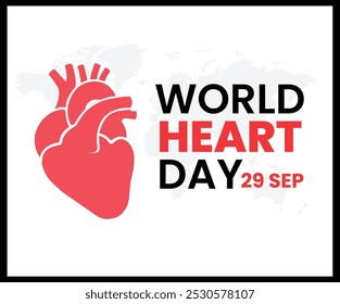 This World Heart Day poster is designed to raise awareness about heart disease prevention. It highlights the importance of adopting a healthy lifestyle, with a focus on regular exercise and daily hear