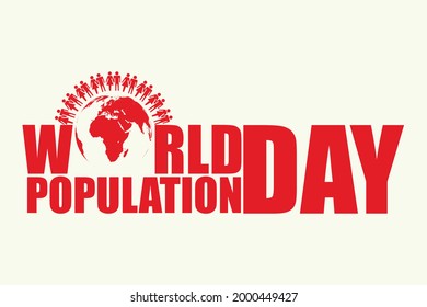 This is a world population day vector design 