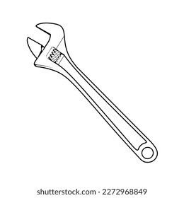 This is a wrench vector line art image for mechanic and other files.  eps