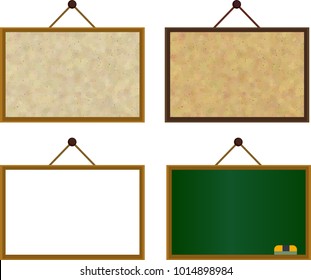 This is a writeable board set.This is a vector illustration.