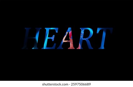 This is a writing Heart typography vector design