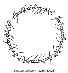 This is the writing of the ring of power  in lord of the rings