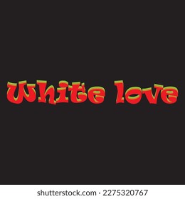 Das ist eine geschriebene White Love Design Vektorkunst