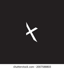 This is a X letter logo design on black background.