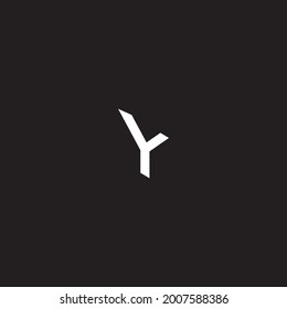 This is a Y letter logo design on black background.