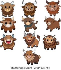 This is a Yak flat design ,animal vector design with high quality eps format 