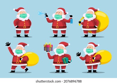 This year's Christmas gift, the world's population asks for the Santa Claus coronavirus vaccine. Merry Christmas cutout element for Holiday cards, invitations and website celebration decoration.
