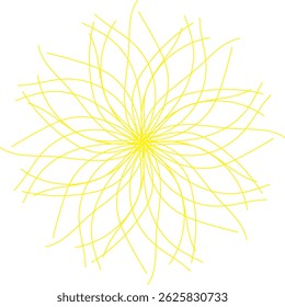 This is a yellow colour Mandala design 
