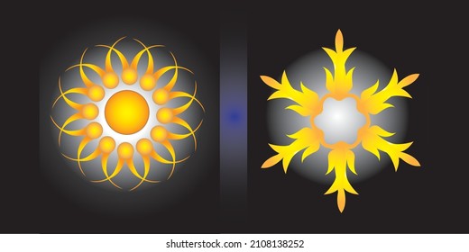 Este es un fondo de pared brillante amarillo y dorado