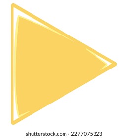 This is a yellow triangle with a highlight. It can be used as a frame for small decorations or for inserting text, etc. inside.