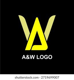 Este es un logotipo amarillo de la letra W y A adecuado para su uso en diseños de logotipos para empresas de electrónica, camisetas, distros, tiendas de ropa, impresión, libros, juguetes para niños, sandalias, bolsos