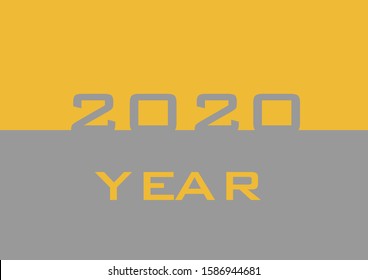 this is a yellow-gray illustration for 2020