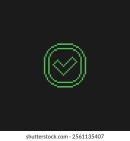 this is yes icon in pixel art , this item good for presentations,stickers, icons, t shirt design,game asset,logo and your project.