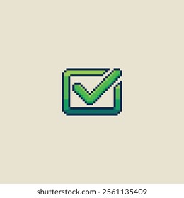 this is yes icon in pixel art , this item good for presentations,stickers, icons, t shirt design,game asset,logo and your project.