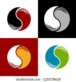 This is yin yang icon based technology, can be used for sign, symbol or icon.