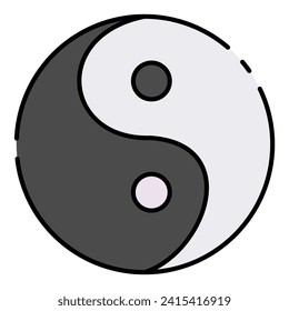 This Yin Yang icon is suitable for Chinese New Year, Chinese Culture, China, Asia, etc.
