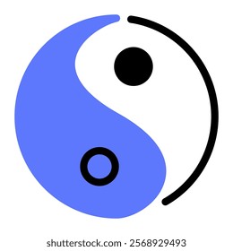 This Yin yang icon is suitable for Chinese New Year, Lunar Festival or other Chinese Festival, etc.