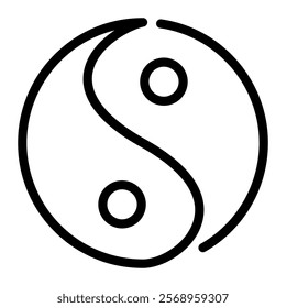 This Yin yang icon is suitable for Chinese New Year, Lunar Festival or other Chinese Festival, etc.