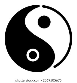 This Yin yang icon is suitable for Chinese New Year, Lunar Festival or other Chinese Festival, etc.