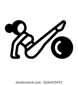 This Yoga ball icon is suitable for Yoga, Mindfulness, Healthy Lifestyle, etc