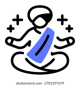 Este icono de Yoga es adecuado para la cultura de la India.