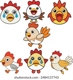 This is a Yokohama Chicken flat design  ,animal vector design  with nhigh nquality eps format 