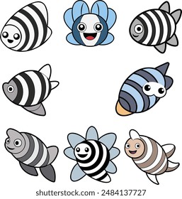 This is a Zebra Mussels flat design , animal vector design with high quality esp format 