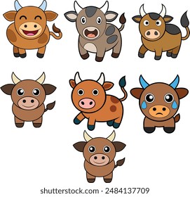 This is a Zebu flat design ,animal vector design  with high quality eps format 