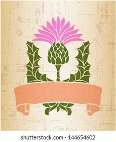 Thistle. Badge of Scotland, vector illustration