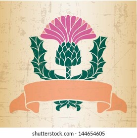 Thistle. Badge of Scotland, vector illustration