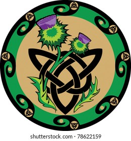 Thistle in the celtic style