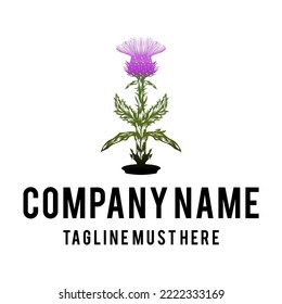 " Thistle Flower Logo "