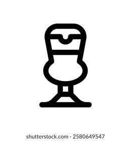 Thistle glass. Editable stroke vector icon.