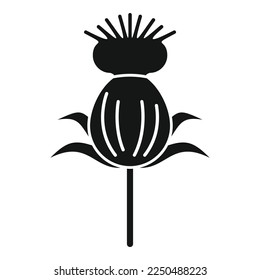 Thistle icon simple vector. Flower milk. Scotland plant