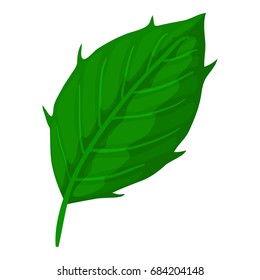 Thistle leaf icon, cartoon style