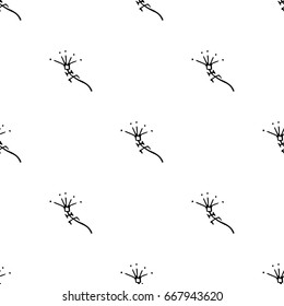 Thistle seamless pattern,stylized floral emblem of Scotland background. Vector hand drawn seamless floral pattern with thistle. Aggressive plants pattern. Vector illustration.