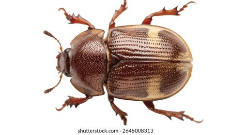 Thistle Tortoise Beetle Isolated on White Background (Crisp Focus)