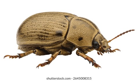 Thistle Tortoise Beetle Isolated on White Background (Clean Shot)