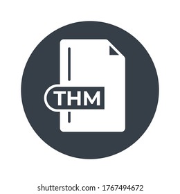THM File Format Icon. THM extension filled icon.