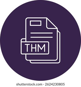 Thm Line vector Icon Design
