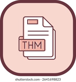 Thm Line vector Icon Design
