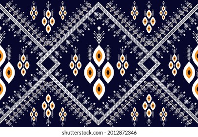 thnic abstract triangle pattern art. Seamless pattern in tribal, folk embroidery, and Mexican style. 
Aztec geometric art ornament print.Design for carpet, clothing, wrapping, fabric, cover, textile
